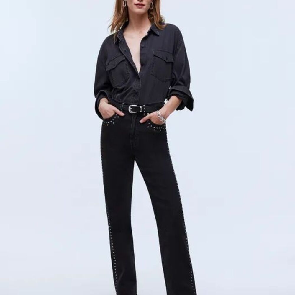 Madewell The Studded '90s Straight Limited-Edition Jean Women's Size 25